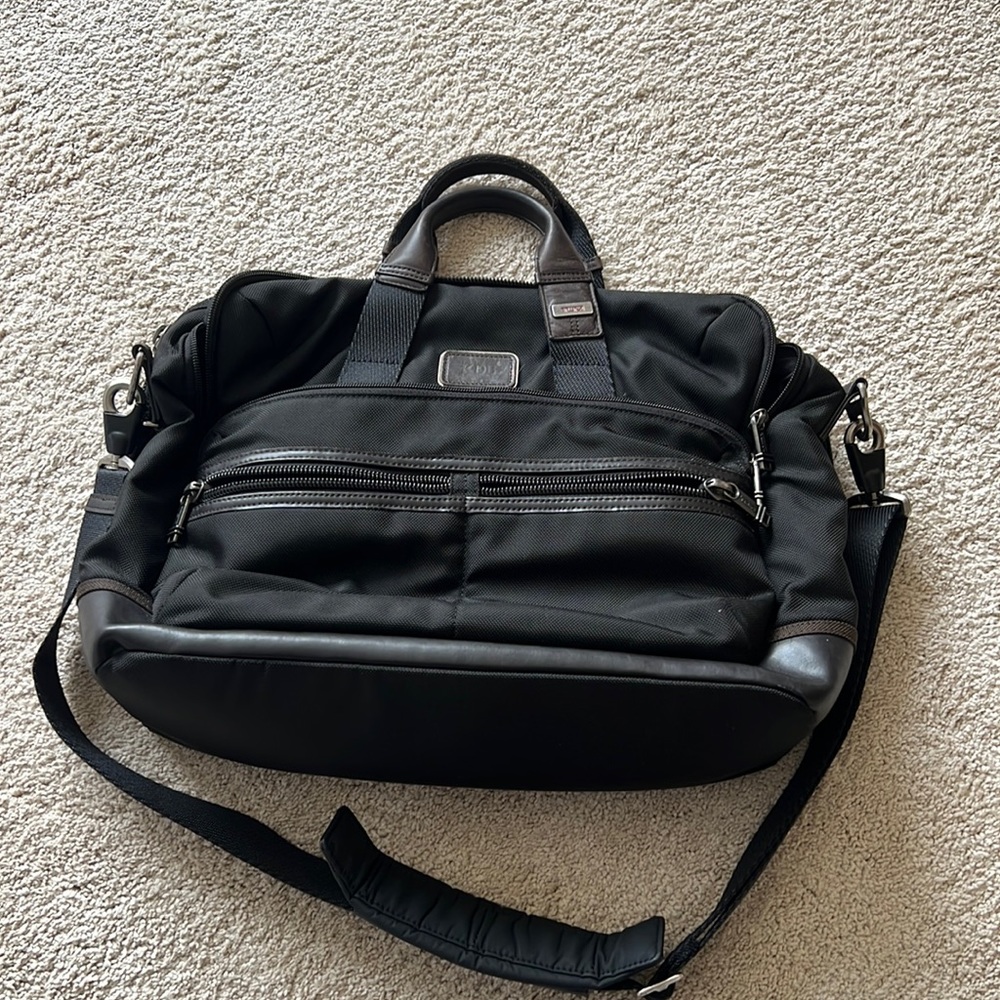 Black Tumi men’s alpha briefcase